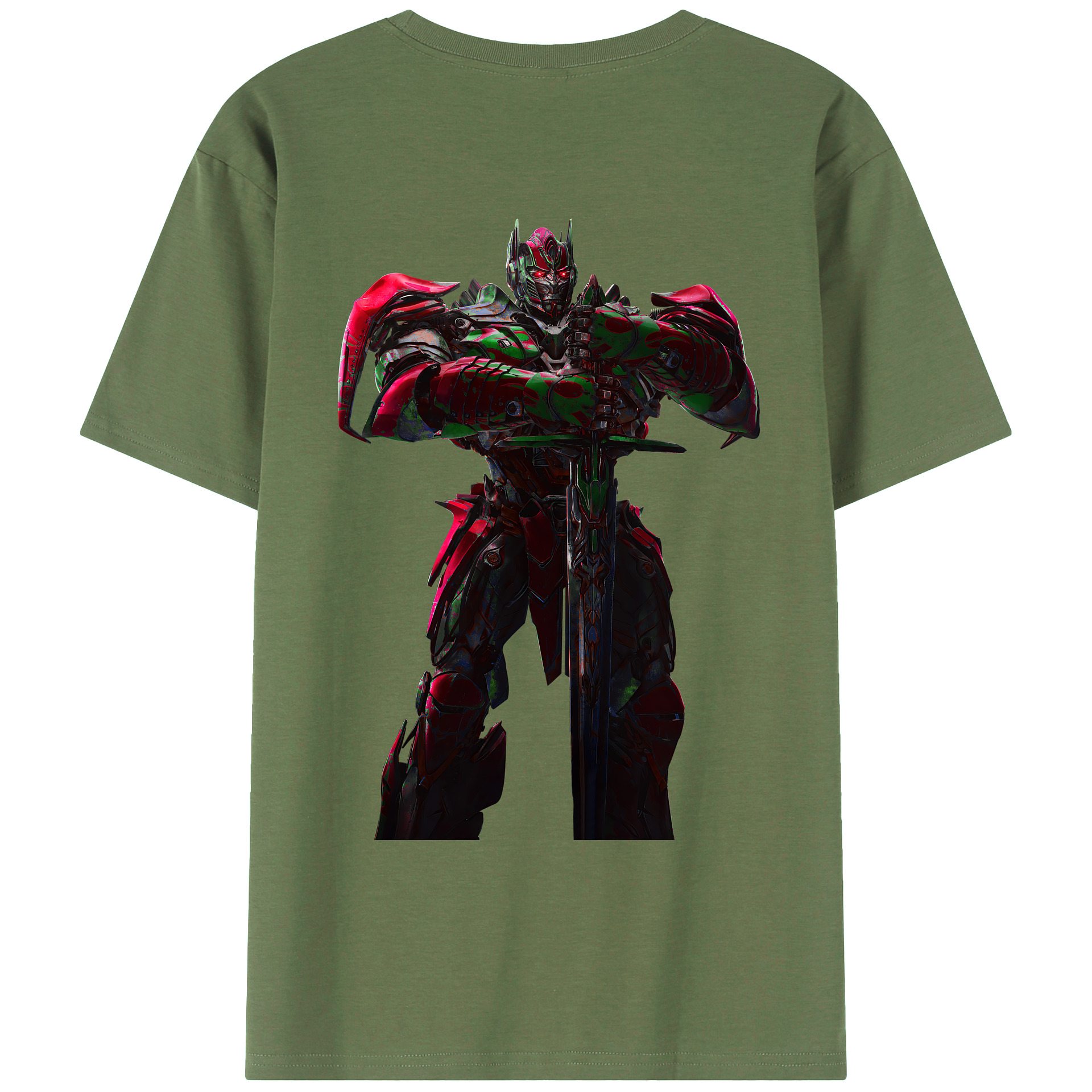 （画像用） Transformers トランスフォーマー 綿100％ メンズ半袖Tシャツ（バックプリント） 通気性